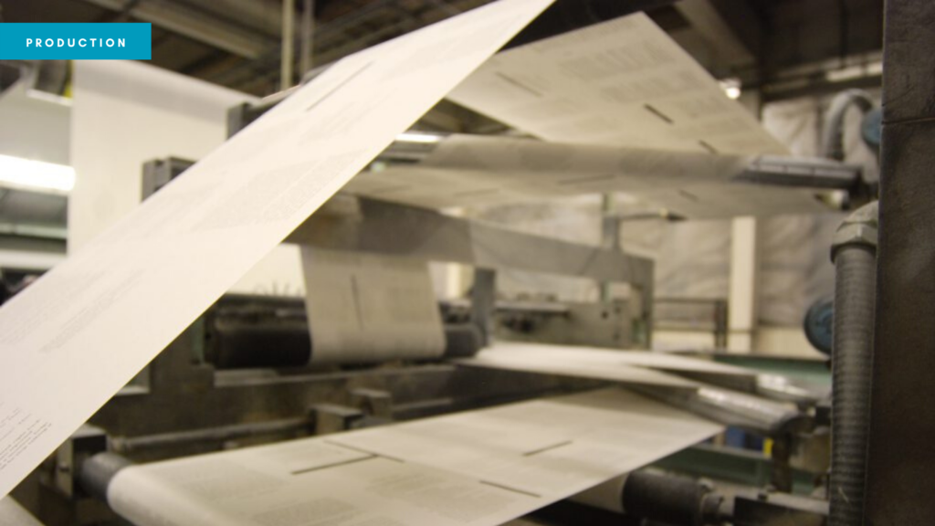 Header image showing a conventional printing press from Clays